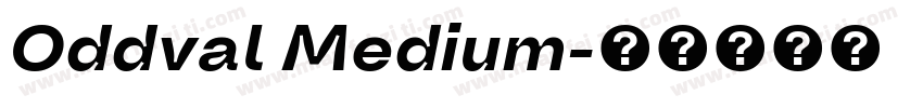 Oddval Medium字体转换